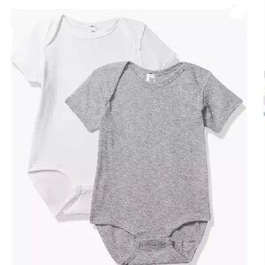 Marky G 2 pack Rabbit Skins 4400 newborn -1 WHITE / 1 HEATHER GREY..100% Cotton